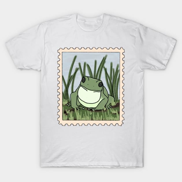 Cottagecore Frog Stamp T-Shirt by JuneNostalgia